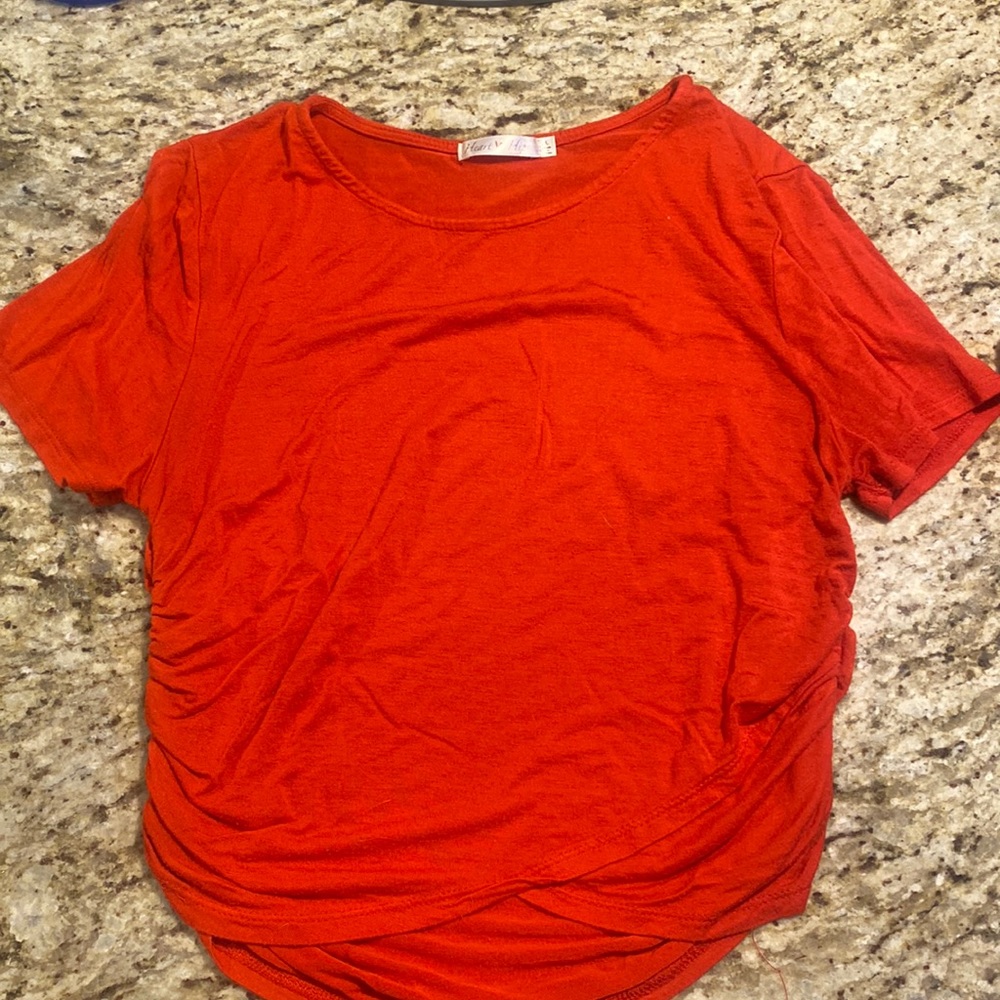 Red crop top